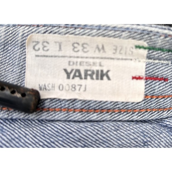 Diesel Jeans YARIK Straight Leg Blue Mens W33 L32 Worn Wash Distressed See Pics - Picture 4 of 13